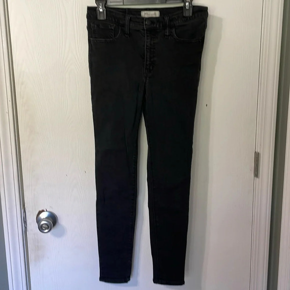 Madewell Roadtripper Black Mid Rise Denim Skinny Ankle Jeans Size 28 - Picture 1 of 10